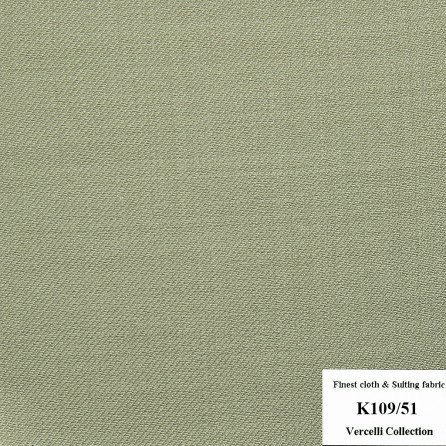 K109/51 Vercelli CVM - Vải Suit 95% Wool - Xám Trơn